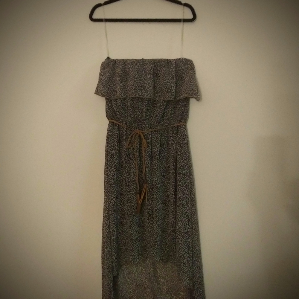 ANIMAL PRINT SLEEVELESS DRESS by SIGNIFY (sz: L)